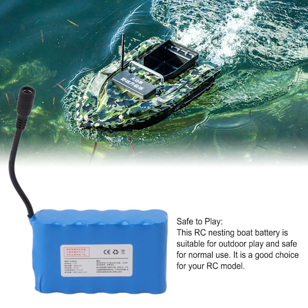 RC-pesävene akku 7.4V 18000mAh kalastussyötti vene akku suuri nopeus pikavene akku