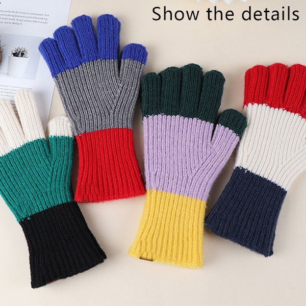Hansker, Touchscreen Varme Termiske Fleece Strikkede Hansker
