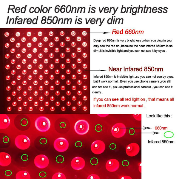 Rödljusterapi Apparat, Innovativ Laddningsdesign & Automatisk Avstängningstimer 660nm & Nära Infraröd 850nm LED-ljus för Helkroppsbehandling