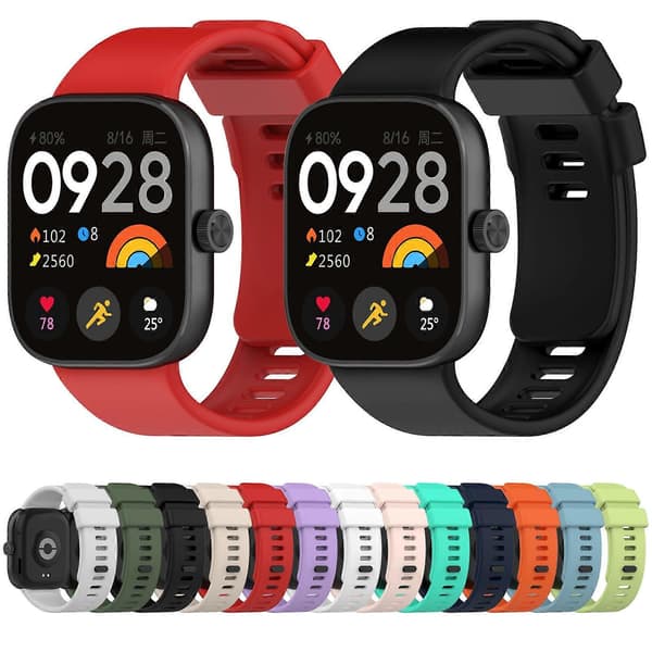 Yksivärinen silikoniranneke Redmi Watch 4 -kellolle Dark Green