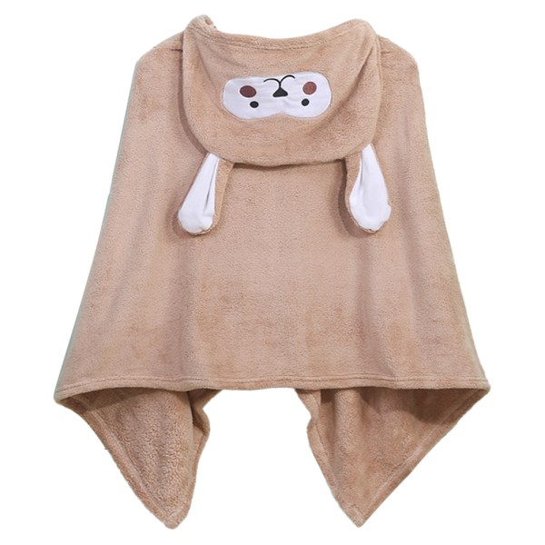 Flickors högkvalitativa barnhuva handduk, mjuk bomull, är mycket brown 70*140cm