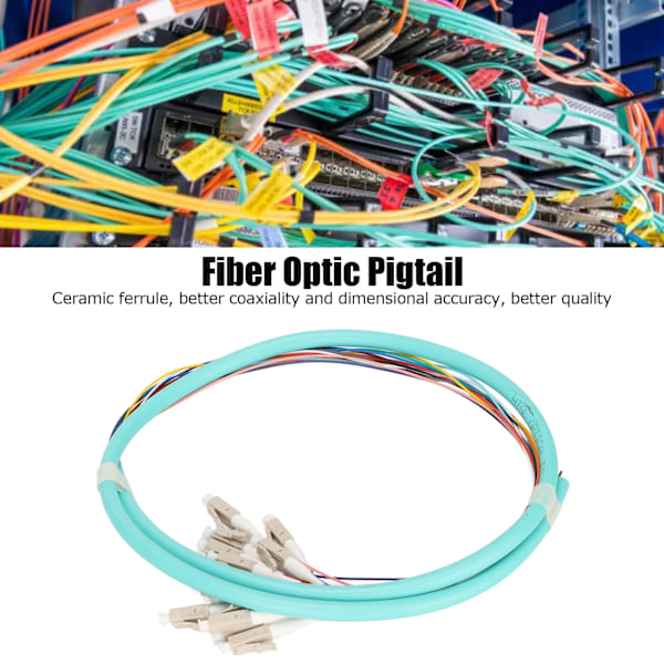 Fiberoptisk kabel 12 tråder keramisk ferrule lav innsettingsdemping single mode optisk fiber patchkabel for instrumentering
