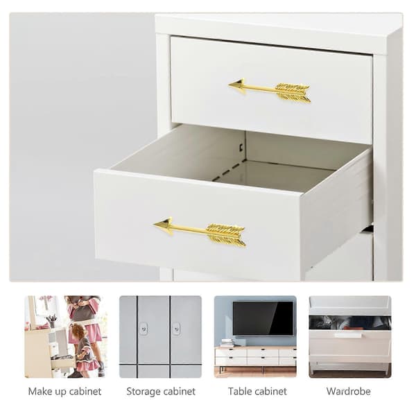 Skuffehåndtak pilformede møbelknotter for garderobe 8 stk