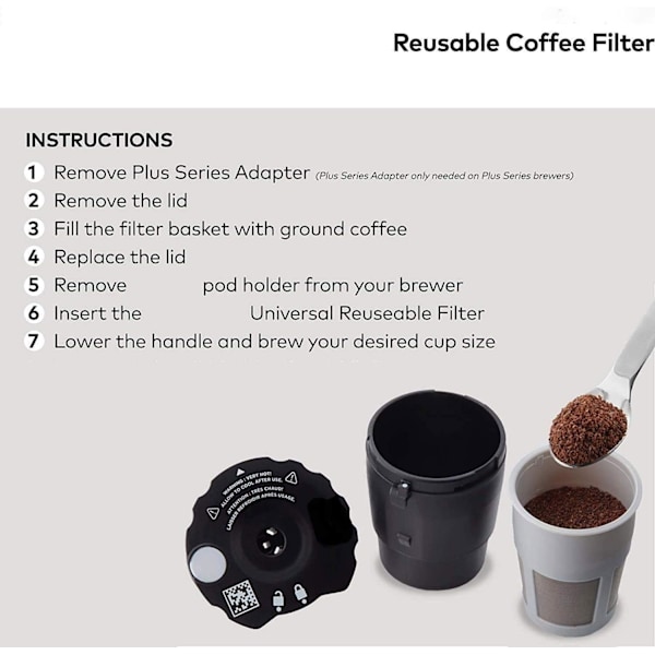 Genanvendelig kaffefilter til Keurig