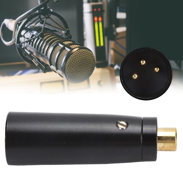 RCA-liitin naaras XLR-liitin uros kullattu audioliitin mikseriin mikrofoniin musta
