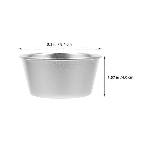 Bakeformer i karbonstål, runde non-stick eggterteformer, 8 stk. for baking