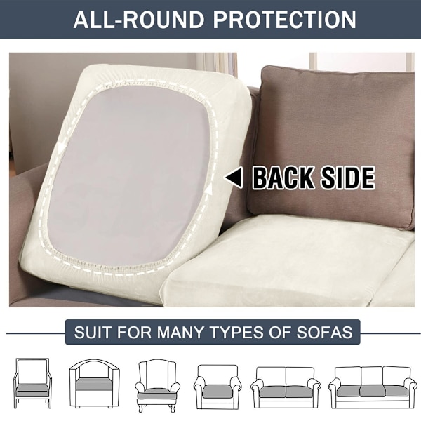 Strækbar hjem/hotel sølv fløjl super blød sofa pudebetræk sofa hat sofa støvtæt betræk stof