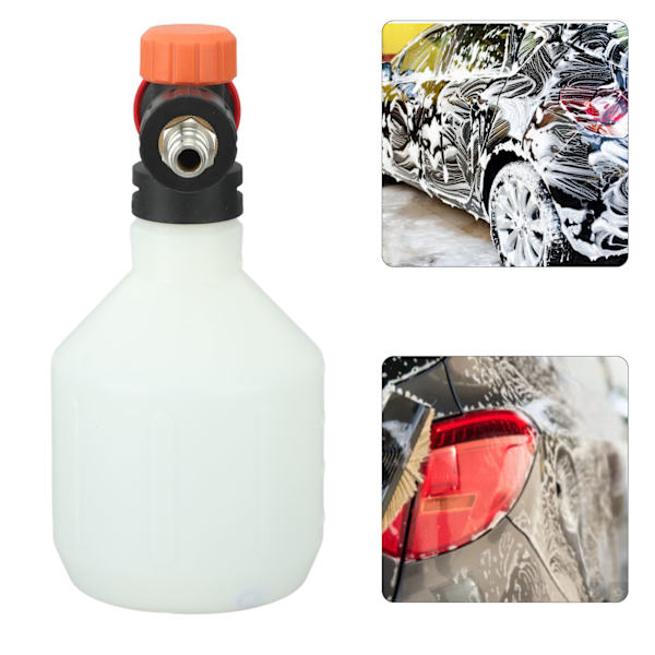 Auton vaahdotin 500ml kannettava korkeapainevaahtopuhallin 1/4 tuuman pikaliittimellä puutarhan autonpesuun pyöreä