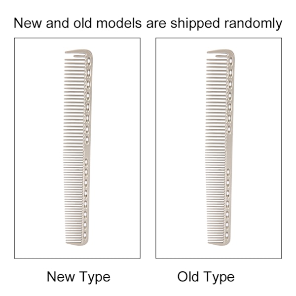 Profesjonell hårkam i romaluminium, rustfritt stål, antistatisk kam, skjønnhetsverktøy, sølv