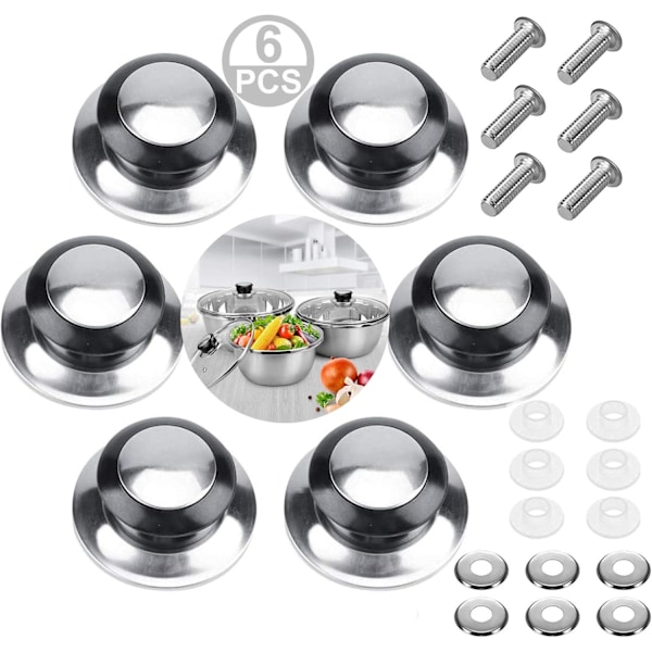 6-pack Universal Pannlock Hållhandtagsersättning, Hög Friktionsbeständighet, Isolerande Rostskydd, Lätt att Installera och Rengöra, Lämplig för Restaurang