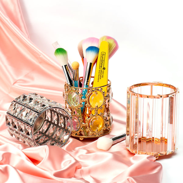 Håndlavet krystal makeup børsteholder Øjenbryn Pencil Pen Cup