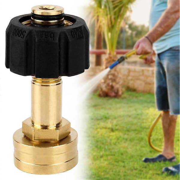 Trädgårdsslang till högtryckstvätt-adapter, utökad design för enkelt grepp, system för biltvätt i hemmet black