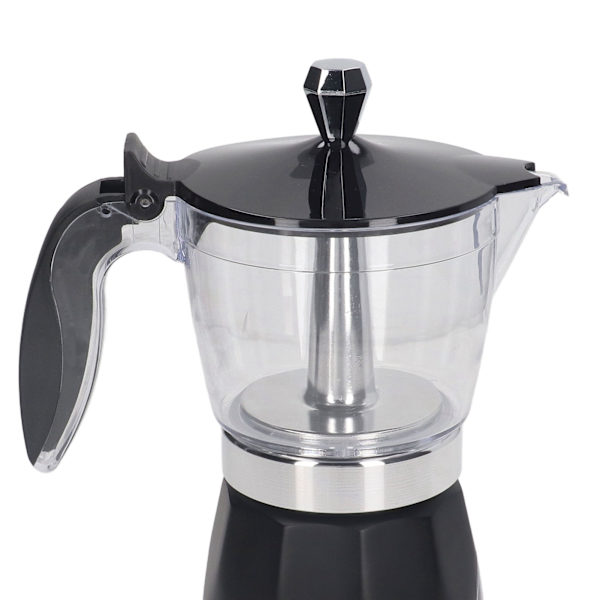 6 Kopper 300ML Kaffemaskine Bærbar Transparent Top Elektrisk Italiensk Kaffekande Maskine til Hjem EU Stik 220‑240V