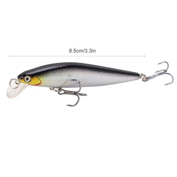 5 stk Minnow fiske lokke flytende kunstig hard agn lang kast agn med stålkule