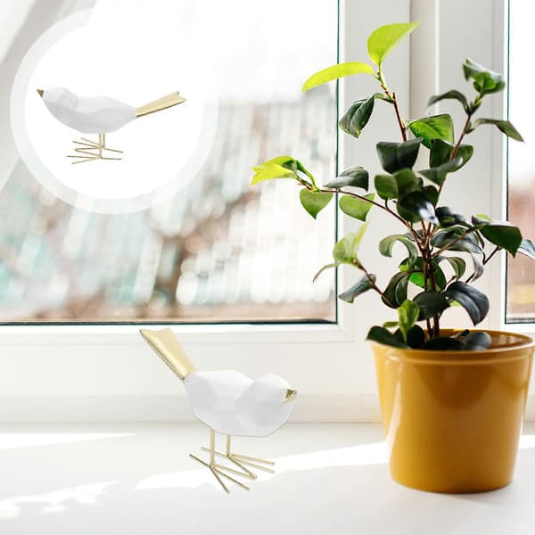 Bird Craft hartsfågel-figur för dekoration 2 st vit figurin