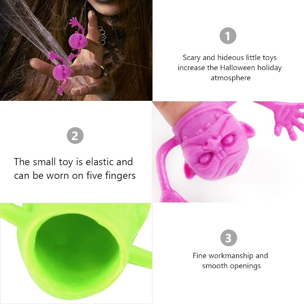 Flexibla Monster Stretchiga Fingerdockor, Roliga Interaktiva Mjuka Gummidockor, Högkvalitativt Material för Barnkalas, Lämpliga för Påsk