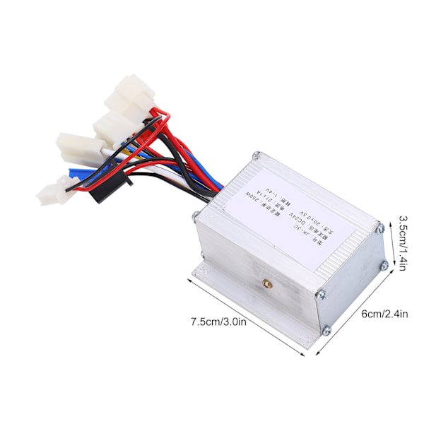24V 250W Elektrisk Cykel Controller Kit Blå Krystal Twist Throttle Accelerator