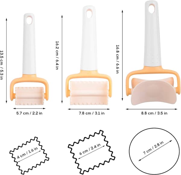 Kakeutsteker, 3 deler Plast Kakeformsett Multifunksjonell C