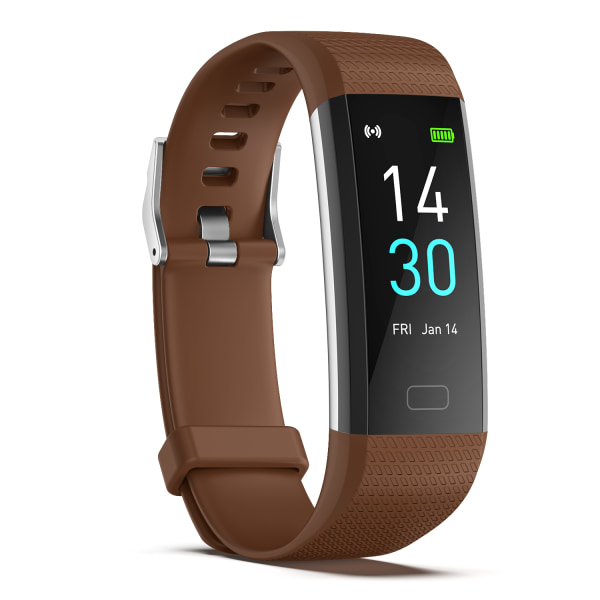 Ny Smart Armband Fitness Tracker med blodtrycksmätare, Brown