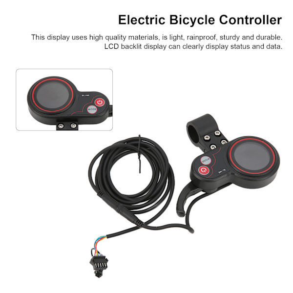 Børsteløs motorstyring intelligent varmeafledning regntæt elektrisk cykelstyring med LCD-baggrundsbelyst display