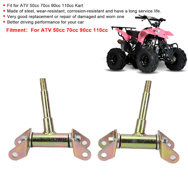 2 stk. Kart forreste styreledssamlinger svingarmsspindel til Kina ATV 50‑110CC UTV Quad cykeldele