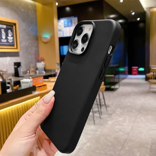 Kompatibel med iPhone 13 telefoncover, blød TPU slank sort