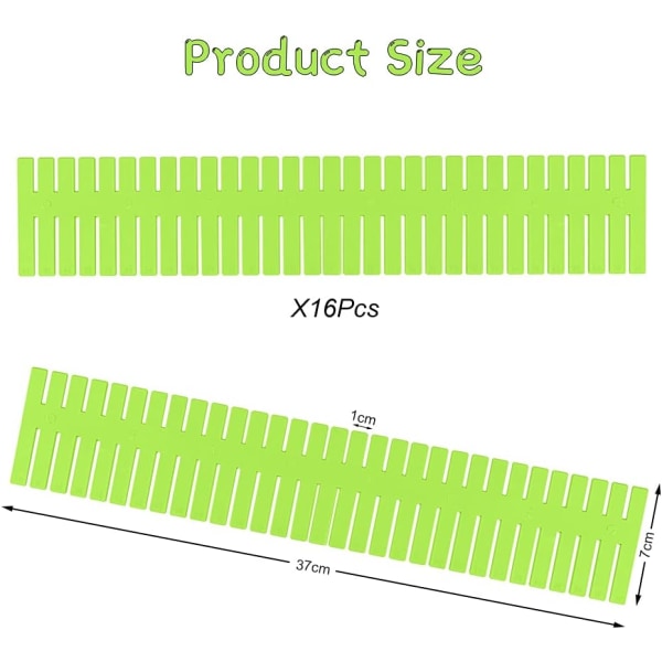 Séparateur tiroir, 16 Pièces Réglable Grille Tiroir Diviseurs, Organisateur de tiroir, pour sous-Vêtements Chaussettes Ceinture Fournitures de