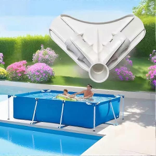 INTEX Poolram hörnstöd reservdel, plast-T-adapter för ovanmarkspool fästdelar, Ny 2026 White