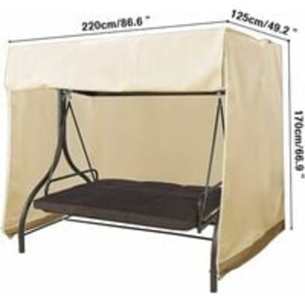 Swingtrekk (220*125*170cm) Beskyttende trekk for hageg נדנדה