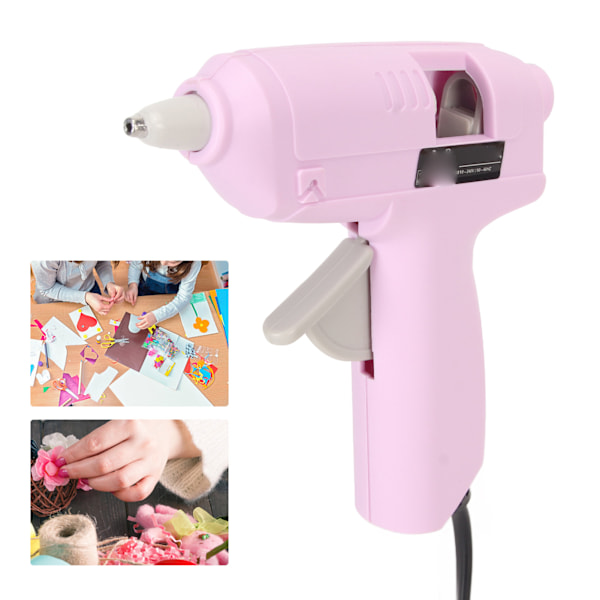 Hot Glue Melter 20W Fast Preheating Quick Dry Mini Portable Hot Glue Melting Tool with Sticks for Handicraft 110V‑240V EU Plug