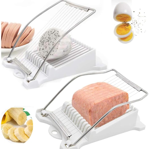 Kompakt Matberedare, Lätt att Rengöra, 10 Skärtrådar för Exakt Skivning, Rostfritt Stål & ABS-Material, Diskmaskinsäker för Snabb Rengöring