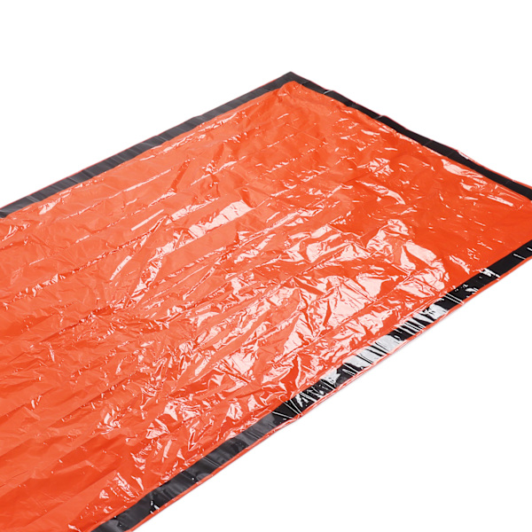 Vattentät hopfällbar termisk filt för överlevnad för utomhuscamping vandring orange 200x100cm