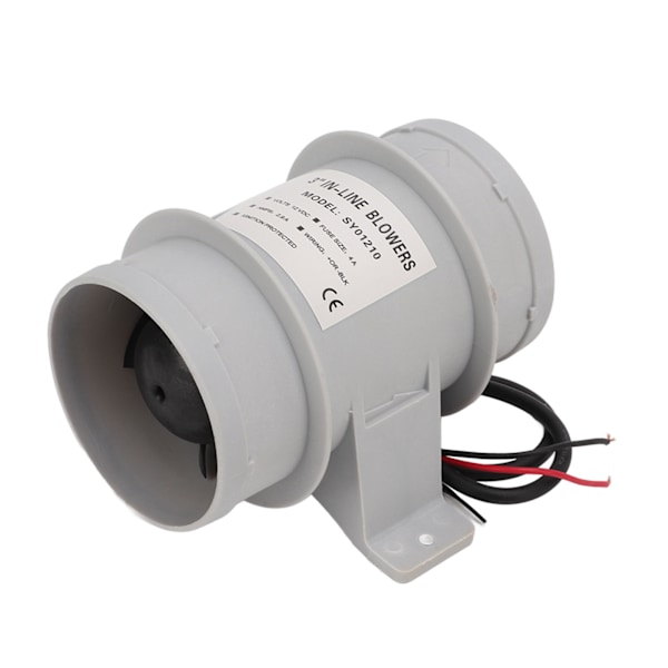 3 tommers 12V stille inline vifte inline marine lensepumpe luft vifte for yachter båter luftsirkulasjon
