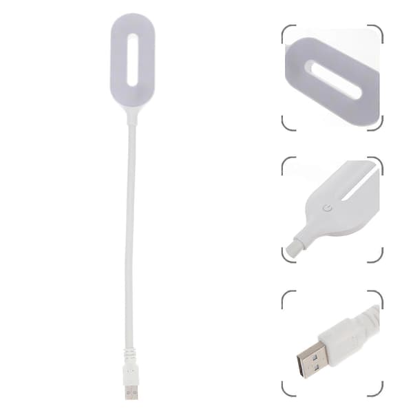 USB svanehals leselampe fleksibelt nattbordslys 2-pakning