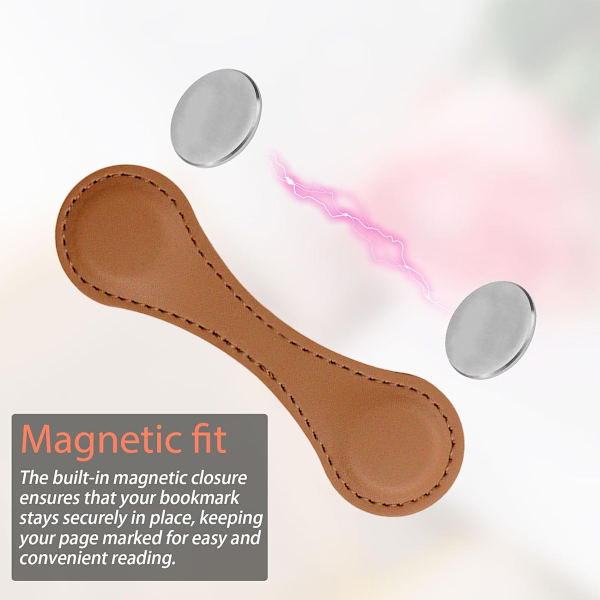 Magneettinen kirjanmerkki retro-muistikirjan merkki vahva magneettinen rautakirjanmerkki nahkainen magneettinen kirjanpidike, kompakti koko monipuolinen käyttö
