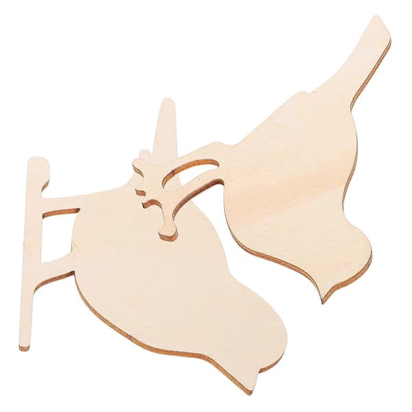 Fågelutskärningar i trä, träfigurer för pyssel, 6 st