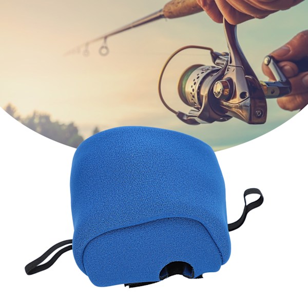 Polyester Baitcasting Rullefodral Skyddande Väska Antikollision Fiske Rulle Förvaringsväska (Blå)