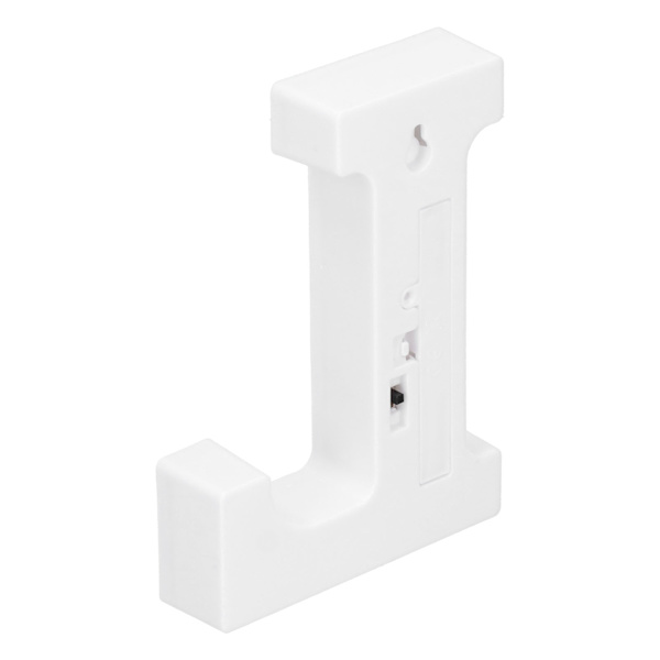 L-formad LED-lampa, engelskt alfabet, bokstavslampa, bröllop, frieri, festdekoration, varmt vitt