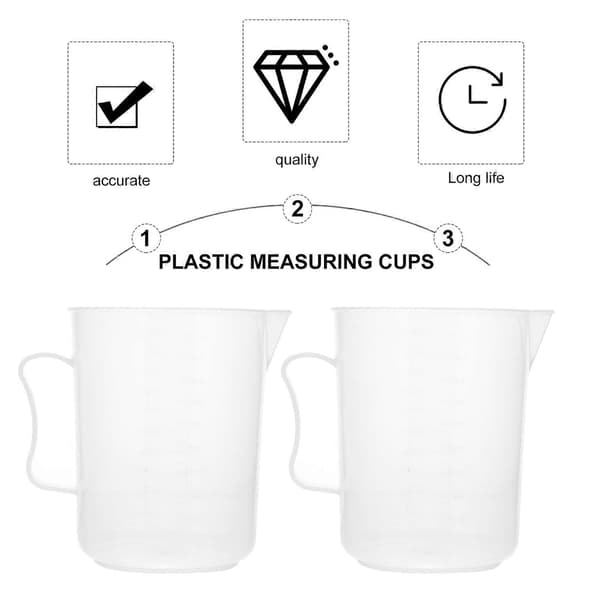 Målebeger i plast for hjemmebruk, 12-delt praktisk sett