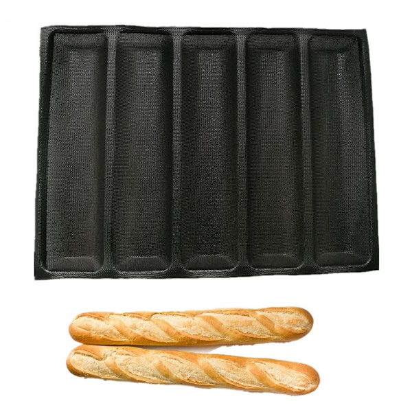 Mångsidig silikonfiberglasform, non-stick återanvändningsbar bakform med perforerad design för jämn värmefördelning