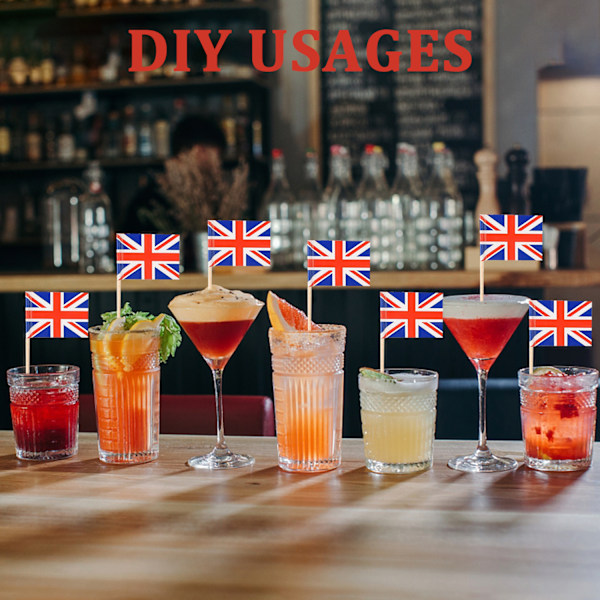Färgglada Patriotiska Pappersformar, Stjärndesign Livsmedelssäkra Röd Vit Blå Union Jack Tema Engångs Muffinsformar för Engelsk Festdekor (100 Stycken)