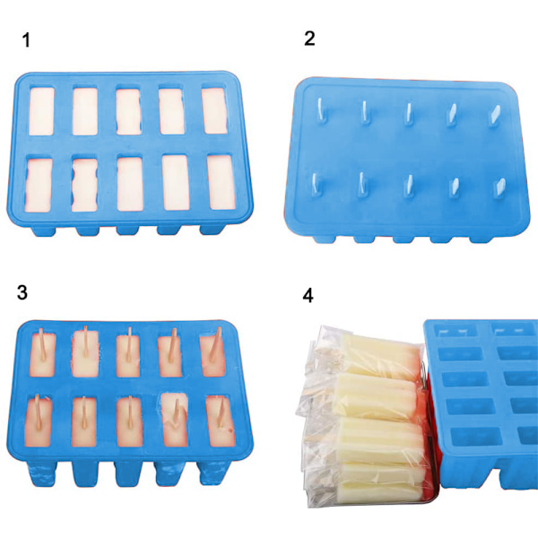 Popsicleforme, silikone, genanvendelige