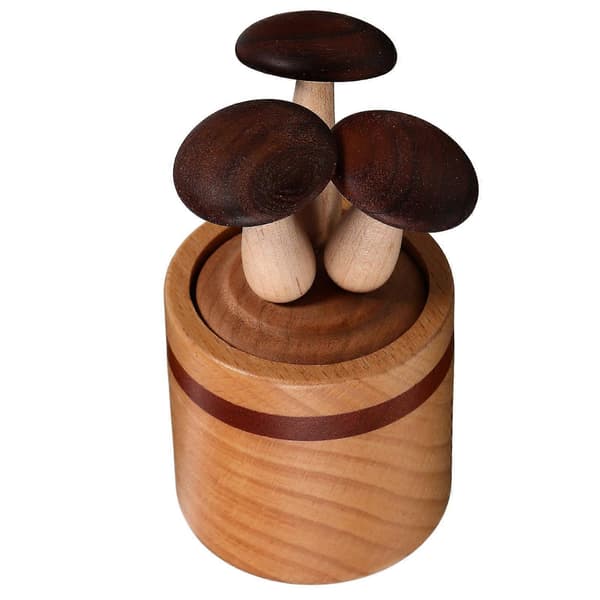 Mini soppformet eterisk oljediffusor i tre for avslappende aromaterapi