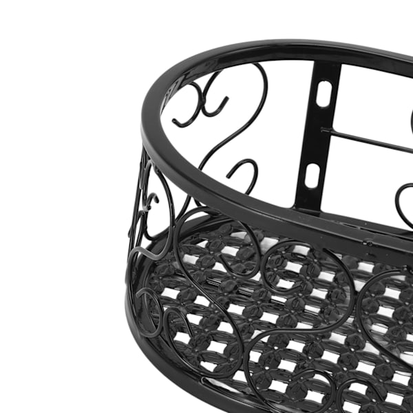 Metallikukkateline Parvekkeen koriste Rautainen Kukkalaatikko Hylly Ripustettava Mehikasvi KukkateLINE Ikkunalaudalle Puutarhaan 2,5 cm:n kaiteille 30x20x12cm