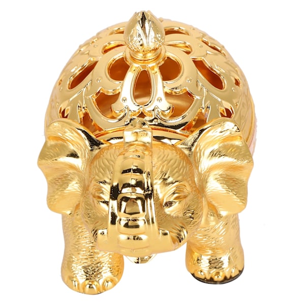 Elefantformet røgelsesbrænder Aromaterapi Ornament til stue Entré Soveværelse (Guld Hvid Baggrund )