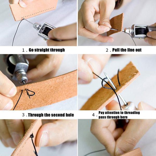 Läder sy awl nål kit DIY hand sömnad verktyg tillbehör för reparation tält ryggsäck typ A