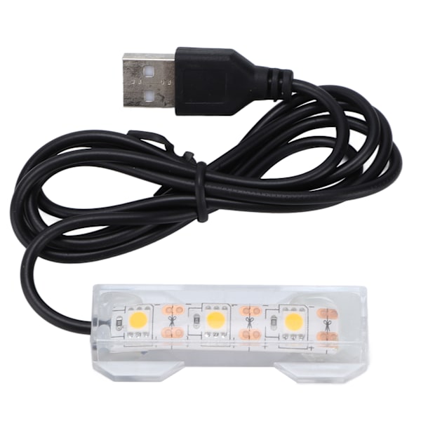 Akvarieljus USB-laddning Plast Fisk Tank LED-ljus för Vattenväxter LandskapGul