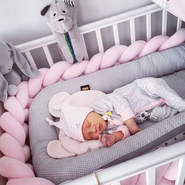 Vävd Lång Knuten Bollkudde Knuten Boll Barnrums Dekorativ Säng