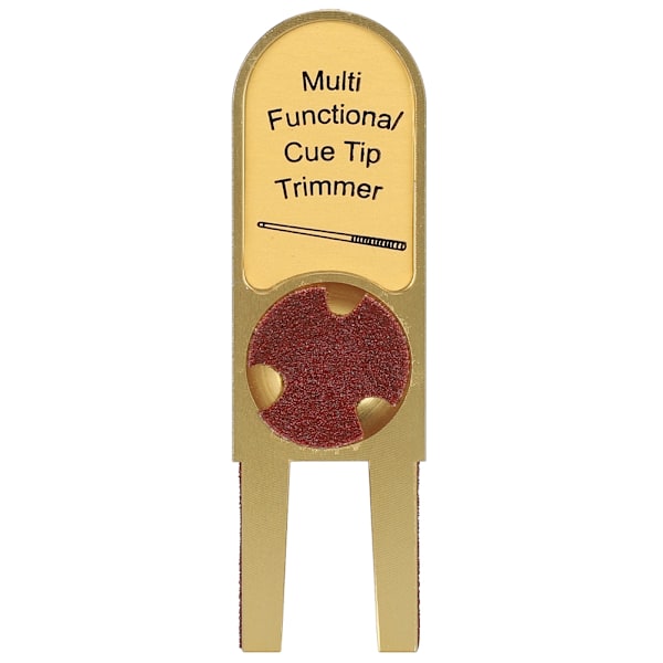 Aluminiumlegering Multifunktionell Guld U-formad Biljard Pool Cue Tip Trimmer Shaper Burnisher Snooker Reparationstillbehör Verktyg (Guldtecken)
