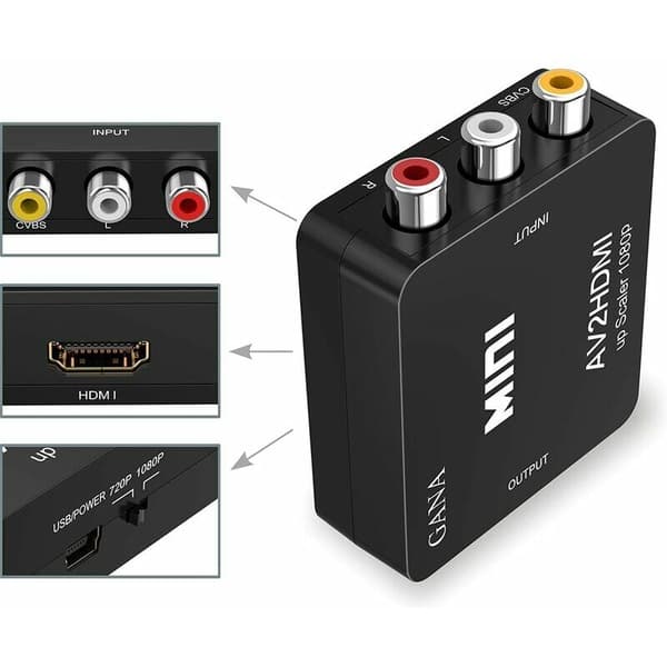 Sofistikerad RCA Komposit Till HDMI Adapter, Plug & Play Design Säkerställer Enkel Integration, Stöder Pal Ntsc Standarder Med Avancerad Signal